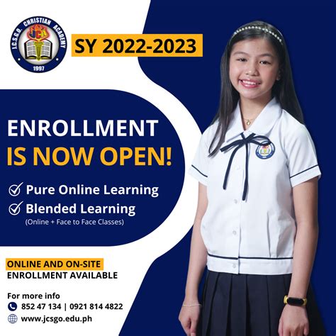 jcsgo christian academy|ENROLLMENT IS NOW OPEN FOR SY .